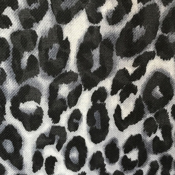 Leopard Print Scarf Wrap Shawl Oversized New Black Gray Woman Within - Picture 7 of 13